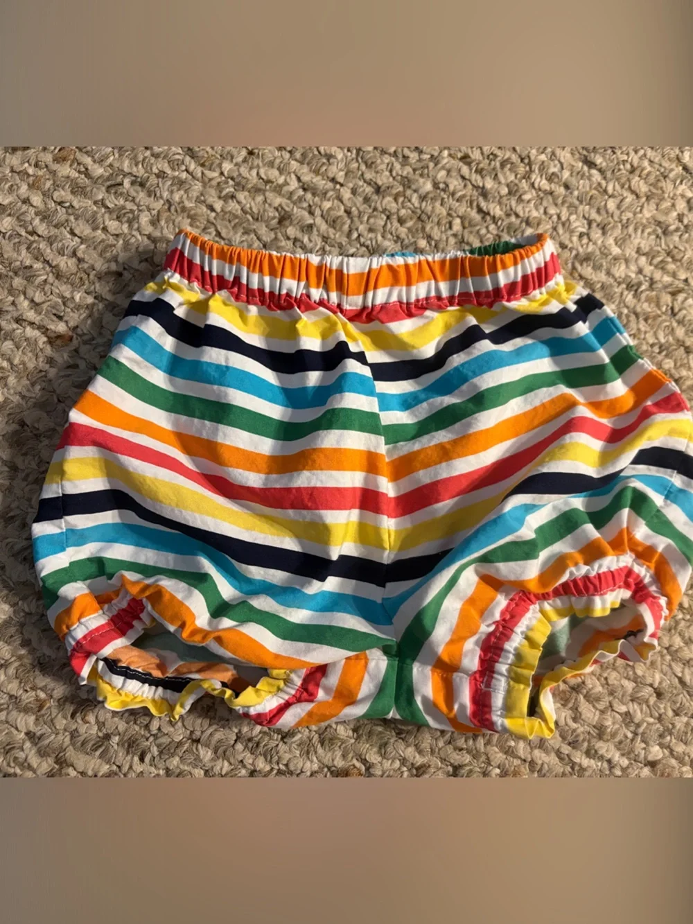 Hanna Andersson Rainbow Stripe Diaper Cover / Bloomers, Size 12-18mo
